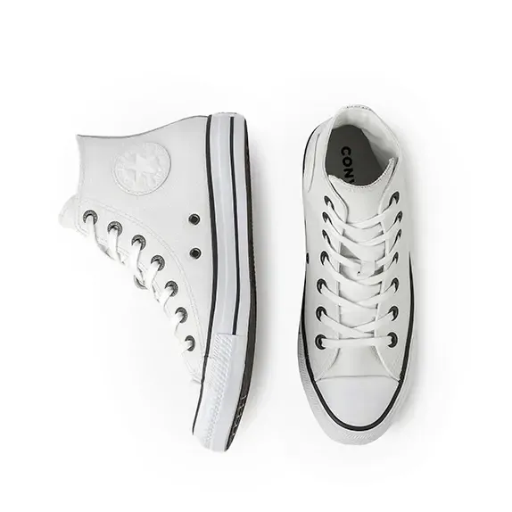 Tênis Converse All Star branco unissex cano alto vista superior
